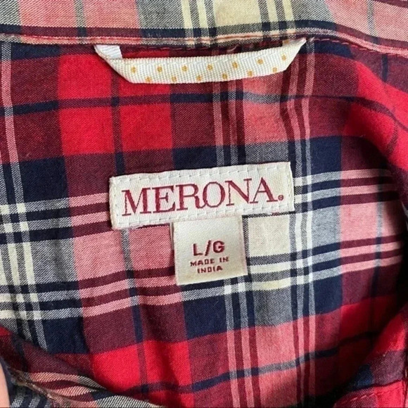 Red Plaid Button Up - Picture 4 of 4